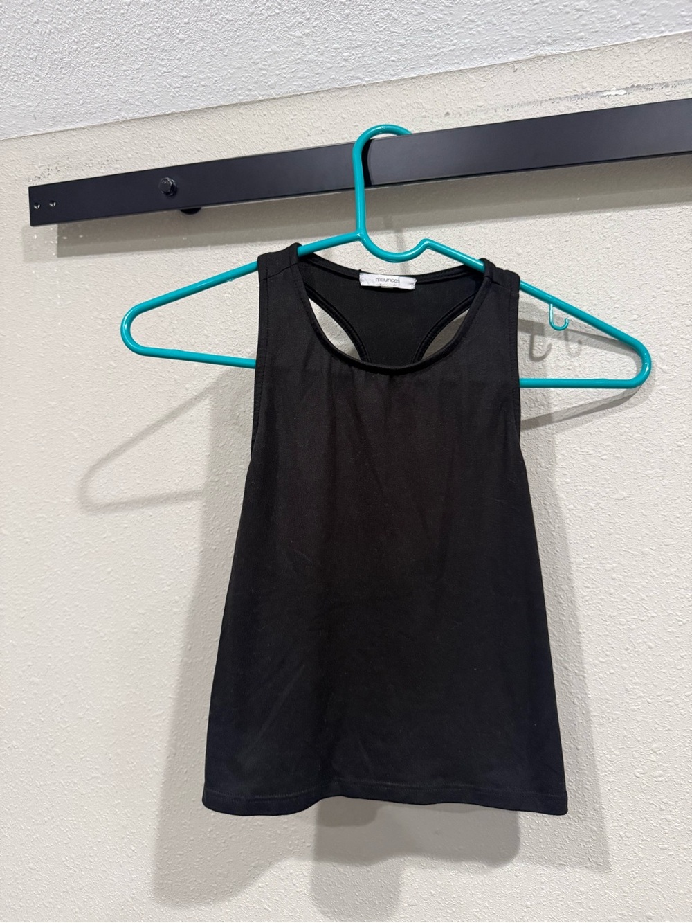 Cropped Black Women's Racerback Tank Top